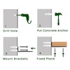MIUGO 6 Pack Heavy Duty Shelf Brackets 8 inch, Floating
