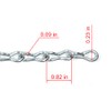 #12 X 15-FT Zinc Plated Steel Jack Chain, Weldless, Twist