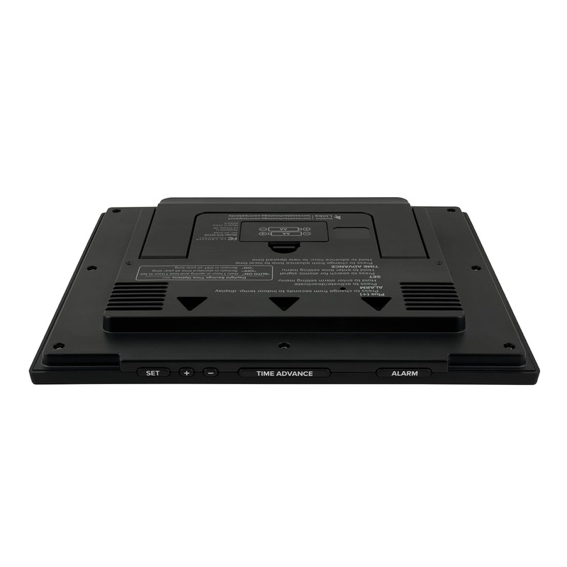 La Crosse Technology 513-1422S Atomic Digital Silver Clock with Indoor