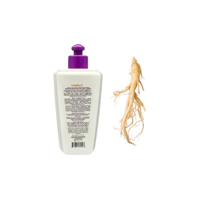 GINSENAT Crema para Peinar Keratina 300ml Keratina Sabila Ginseng