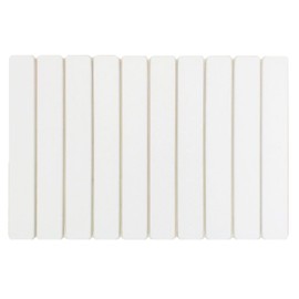 Foldable Stone Bath Mat, Super Absorbent Diatomaceous Earth Mat, Non Slip 23.6 x 15.4 Inch Quick Drying Mat, Compact and Easy to Store Bath Mats for Bathroom, Kitchen, Bathtub, Easy to Clean, White