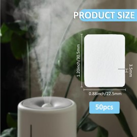 SUPERFINDINGS 50Pcs Essential Oil Refill Pad 1.2x0.88inch White Diffuser Unscented Refill Pads Diffusers Oil Pads Perfume Replacement Pads Polyester Perfume Pads for Aromatherapy Perfume Bottle