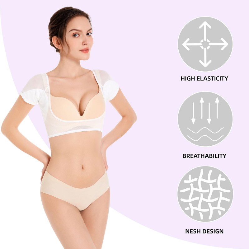 VINELEA 3pcs Underarm Absorbent Vest for women Under Armpits Washable