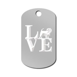 Mister Petlife Love Affenpinscher Engraved Keychain/GI Tag Park Monkey Dog Silver