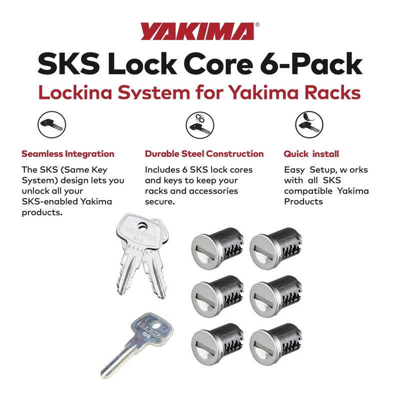 YAKIMA, SKS Lock Cores for YAKIMA Car Rack System Components,