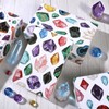Pineraap Crystal Wrapping Paper 12 Sheets Gemstones Precious Stones Themed