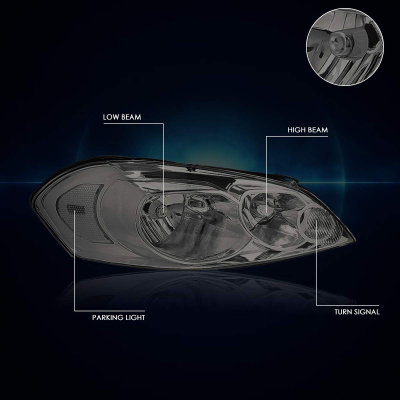 PM PERFORMOTOR Pair of Headlights(Headlamps) Assembly Set Compatible with Chevy