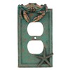 Top Brass Nautical Crab Starfish and Seashell Beach Electrical Cover
