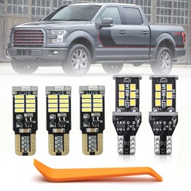 6Pcs Interior LED Lights Bulb Kit for Ford F150 F-150 2015-2022 License Plate Lights Super Bright 6000K White F150 LED Interior Light Bulbs + Install Tool
