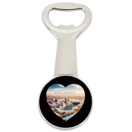 West Lafayette Indiana Travel Souvenir Destination Heart Shape Design Magnetic Bottle Opener Single