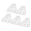 5PCS Flat Tie Plate Aluminum Alloy 5 Holes Compression Resistance