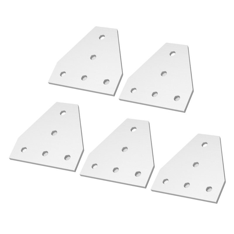 5PCS Flat Tie Plate Aluminum Alloy 5 Holes Compression Resistance