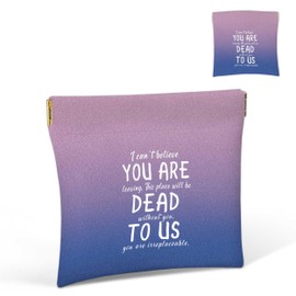 Going Away Gifts for Coworkers Women, Funny Cosmetic Bag with Mirror Small Makeup Bag for Purse, Portable Cosmetic Pouch Travel Toiletry Bag Organizer, Appreciation Gifts for Coworkers Work Besties, 2