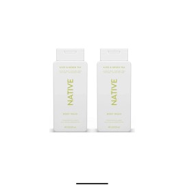 Native Lot of 2 - Native Body Wash, Aloe Vera And Green Tea 18 fl oz