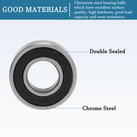 QUARKZMAN MR115-2RS 5 x 11 x 4 mm Ball Bearings x 20 Pieces Chrome Steel Double Shielded for Machines and Tools