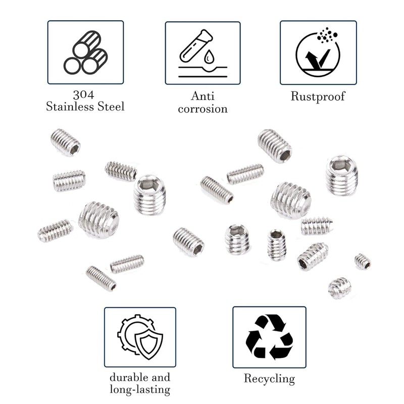Ymaiss 380pcs 304 Stainless Steel Hex Allen Head Socket Set