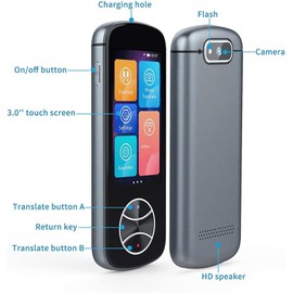 2025 Language Translator Device, AI Voice Instant Two-Way Translator, for Voice/Text/Offline/Photo Translation 138+ Language Online Real time Translation,for Business, Study Travel