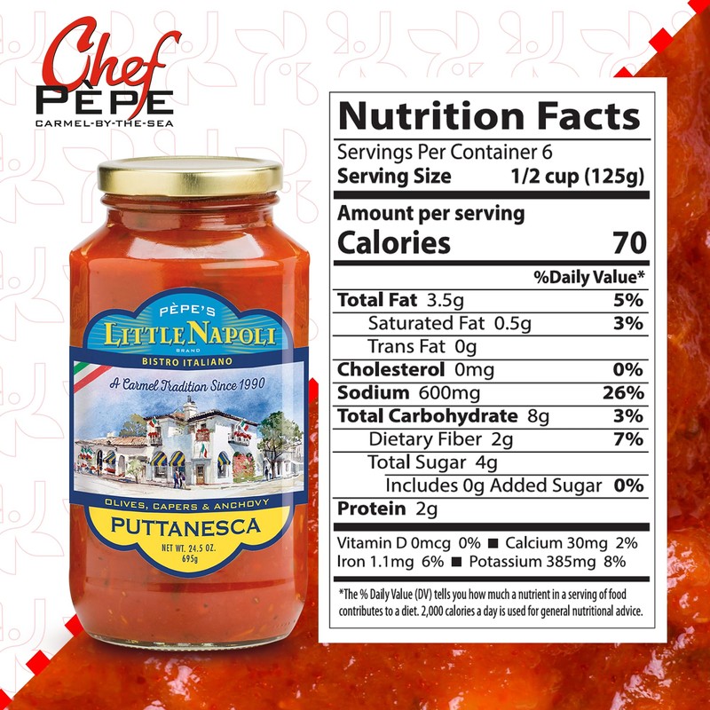Chef Pèpe's Little Napoli Puttanesca Sauce - Premium Pasta Sauce