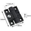 ZZHXSM 4pcs Adjustable Torque Hinge Black Door Hinge Nylon Plastic