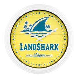 La Crosse Technology 433-3841LS 15.75 Inch Landshark Indoor/Outdoor Analog Wall Clock, White