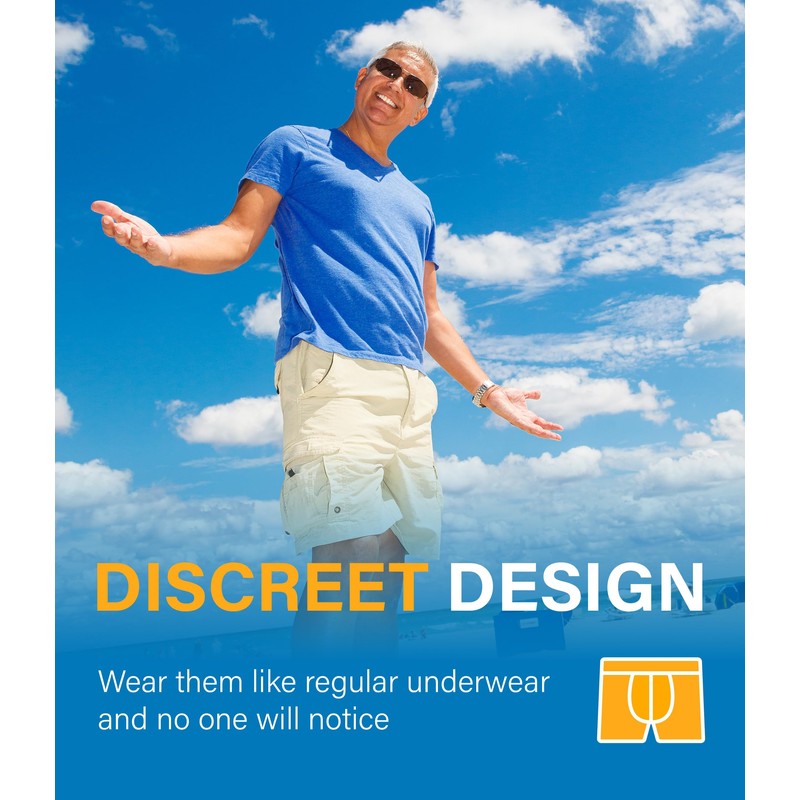 IRISMORII Incontinence Protective Underwear for Men Washable Bladder Leak Proof
