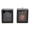 ClearBags Black Candy Apple Box with Window 4" x 4"