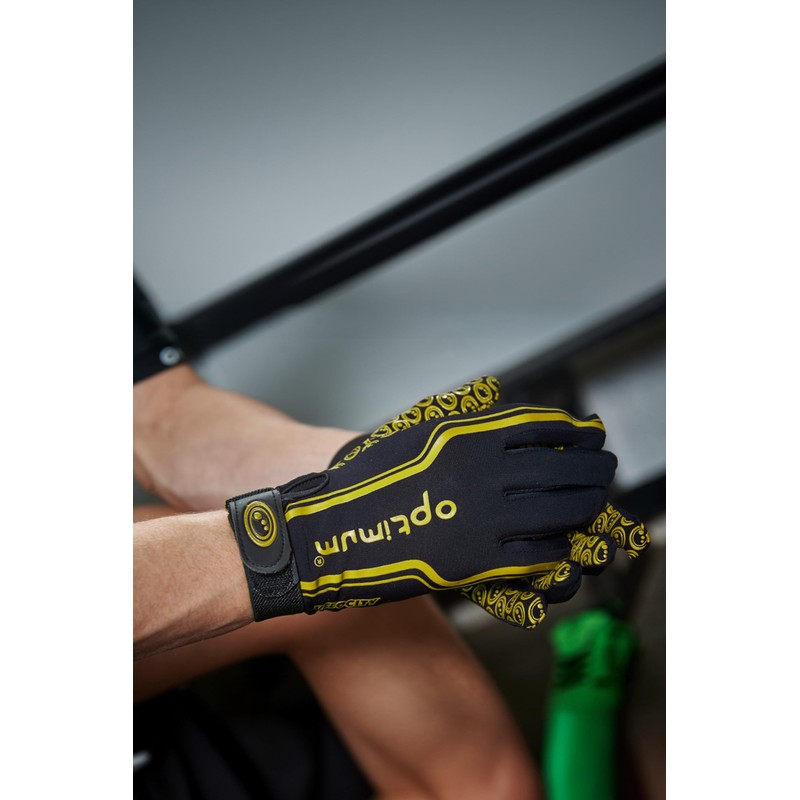 Optimum Junior Velocity Rugby Gloves, Black/Yellow, 3X-Small (Mini)