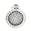 LGU Sterling Silver Oxidized 3D Trampoline Charm Pendant