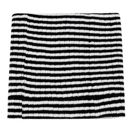 KEERADS Winter Neck Warmer Two Tone Striped Soft Brushed Face Scarf Outdoor Face Protection Knitted Face Tube Scarf Satin, White