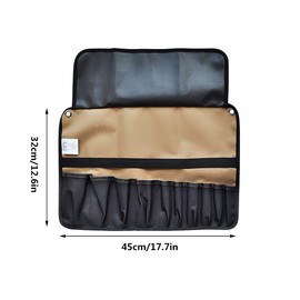 Tool Roll Bag, 10 Pockets Tool Bags, Multi-Purpose Tool Roll-Up Case, Storage Bag Spanner Plier Wrench Holder Canvas Organizer for Electrician, Plumber, Carpenter, Mechanic