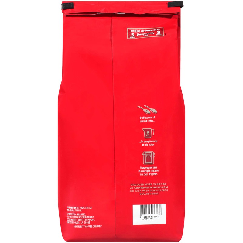 Community Coffee Café Special Decaf Ground Coffee, Medium Dark Roast,