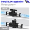 EterMutable BUC3/8 3Packs 3/8"OD Push to Connect Fittings Quick Connect