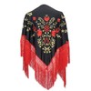 La Senorita Spanish Flamenco Dance Shawl black red gold with