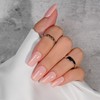 KQueenest Peach Pink Press On Nails Long Square - Summer