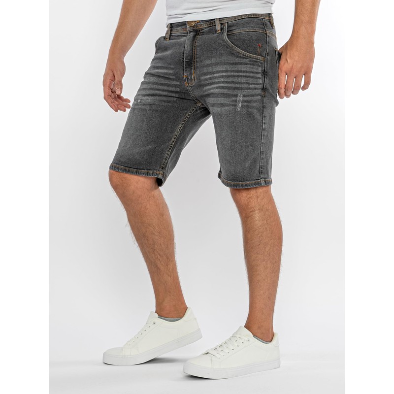 Rock Creek Men's Stretch Jeans Shorts H-381, lightgrey