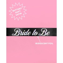 xo, Fetti Black Bride to Be Sash | Bachelorette Party Decorations, Iridescent Bridal Accessory, Bridal Decorations, Engagement Decor