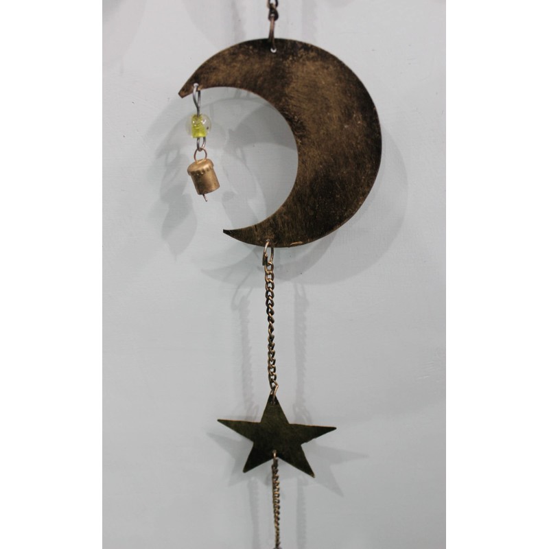 Sun Moon Star Hanging Chime Recycled Iron Wind Chime Sun
