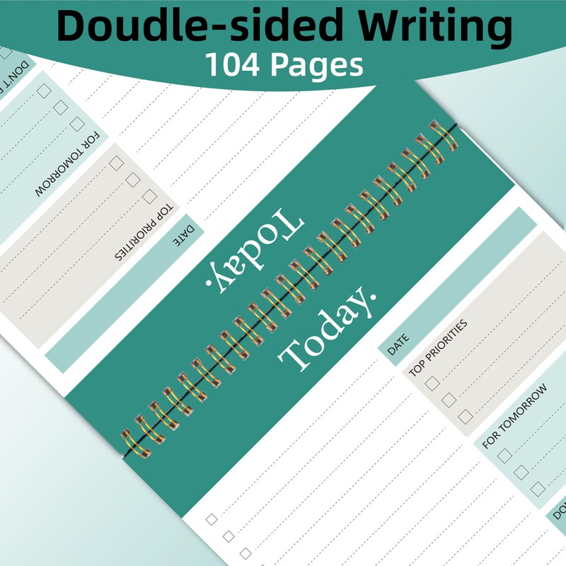 GOLDPEI To Do List Notepad - Daily Planner Notepad Undated