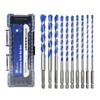 10 Pack 5/32 to 1/2 inch Concrete Drill Bit Set,Masonry