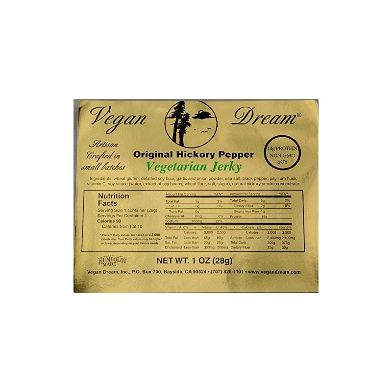 Vegan Dream Jerky - Original Hickory Pepper, 6 Pack