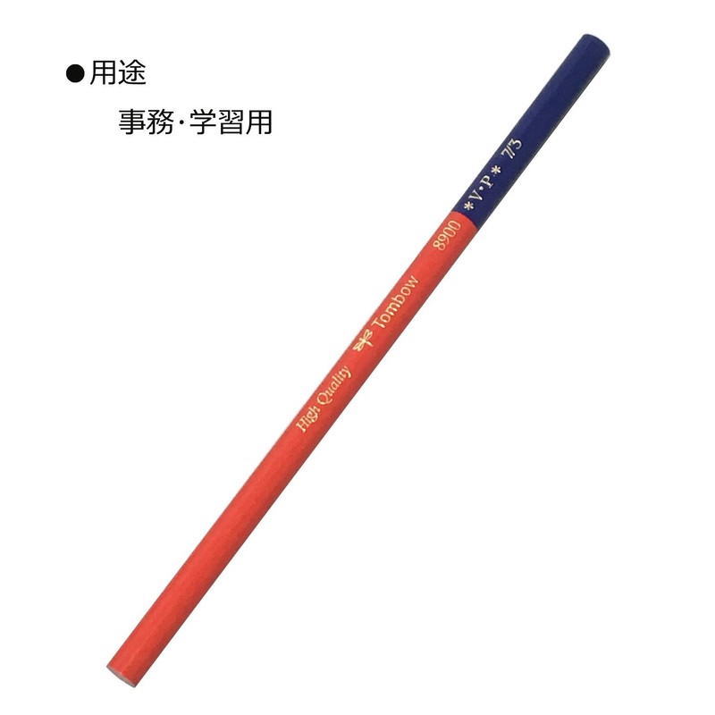 トンボ鉛筆 赤青鉛筆 8900VP 丸軸 朱藍7:3 1ダース 8900-VP7/3