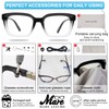 MARE AZZURO Oversized Reading Glasses Women Retro Square Readers 1.0