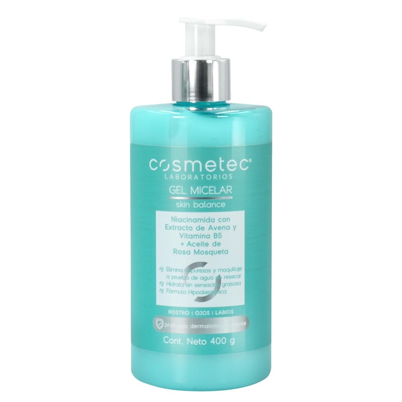 Gel Micelar Cosmetec Niacinamida con Extracto de Avena y Vitamina