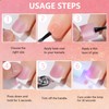 French Tip False Toenails Set - 120Pcs Nude Pink Fake