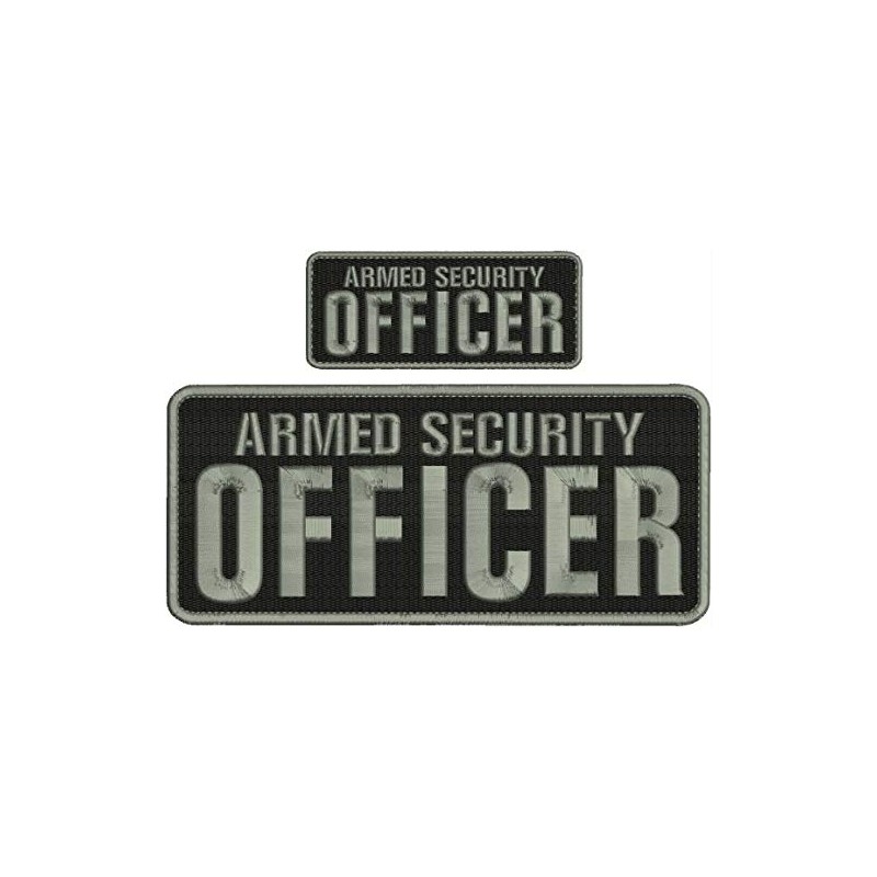 SMLTH Quality Grey Embroidery Patch 4x10 & 2x5 Hook -