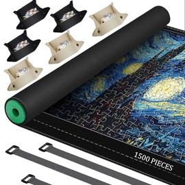 Jigsaw Puzzle Mat Roll Up,1500 1000 Pieces Puzzel Mats，Roll-Up Save Pad Trays for Sorting Table Board Glue Sheets and Frame Keeper Storage Accessories for Adults Gifts