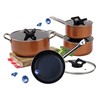 Gourmet Edge Stackable Stainless Steel Nonstick Cookware Set, Pots W/