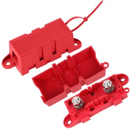 Mega-Auto-Sicherungshalter, rot, für ANM-Sicherungen, Autos, Industrie, Zuhause, LKW, Beleuchtungskörper, vielseitiges Design, Adapter, robust und hohe Temperatur, schnelle Installation, leicht und