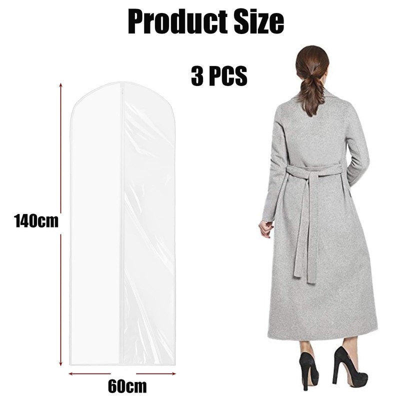3 PCS Long Dress Garment Bags - Full Length Covers