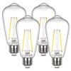 Sigalux Edison Bulbs, E26 LED Bulb ST58 Filament Clear Non-Dimmable